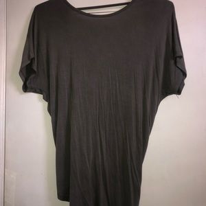 Olivaceous Tops - Olivaceous large gray twisted cut out back Olivaceous Tops - Olivaceous large gray twisted cut out back